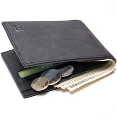 TopFight Light Weight Short Wallet for Men Women PU Cash Holder with Zipper