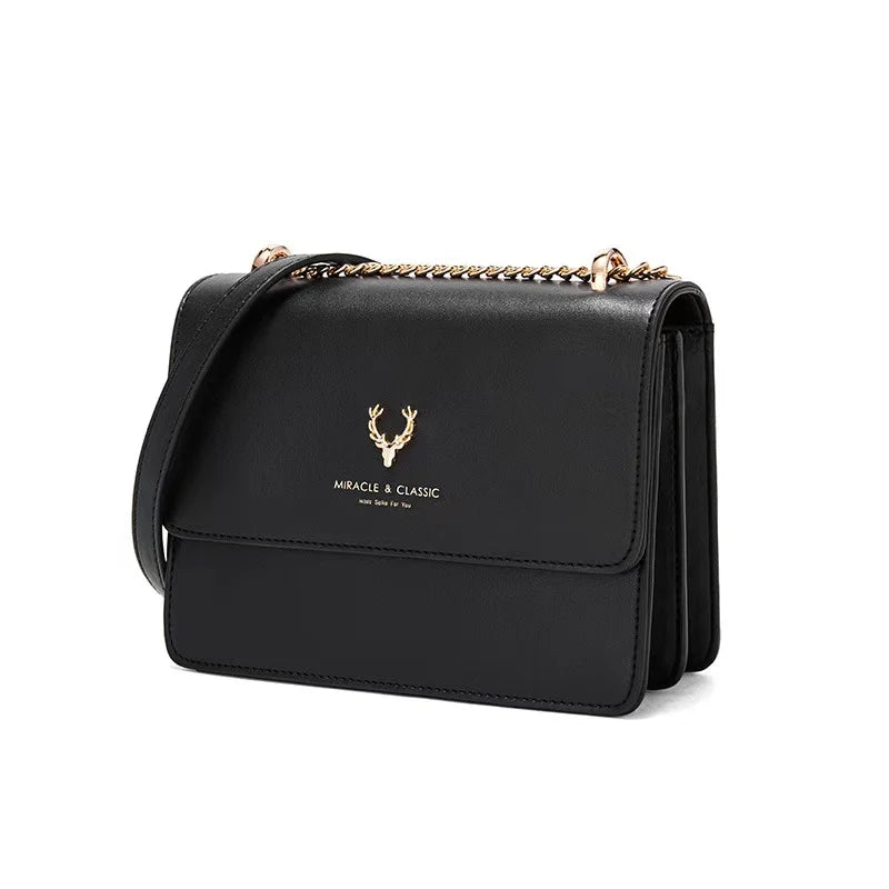 TopFight PU Leather Chain Shoulder Bags Women Bags All-match Chain