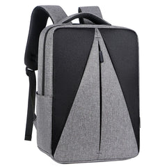 Triangle Splicing Men Backpack Bag 15.6 Inch Laptop High School Bag