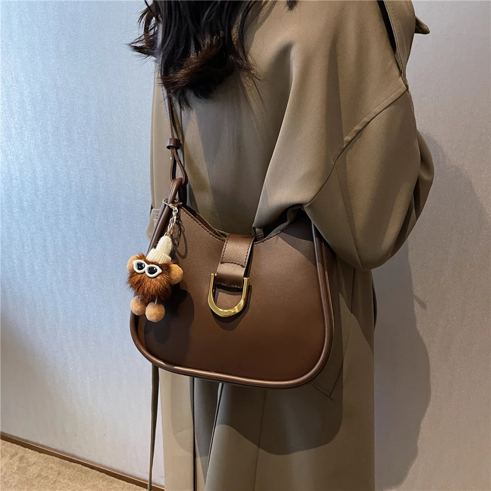 Half Moon Crossbody Shoulder Bags For Women Large Capacity Bucket Work