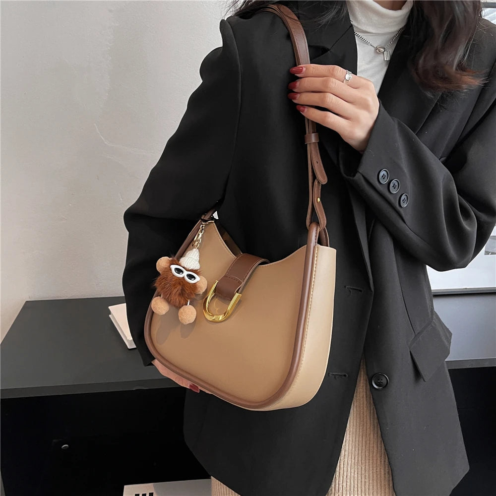 Half Moon Crossbody Shoulder Bags For Women Large Capacity Bucket Work