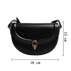 Toptrends Saddle Small Crossbody Bags For Women PU Leather Shoulder Bag