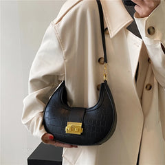 Vintage Half Moon Small Shoulder Bags For Women