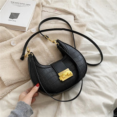 Vintage Half Moon Small Shoulder Bags For Women