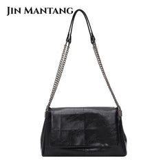 Tote Bag Women PU Leather High Capacity Chain Shoulder Crossbody Bag