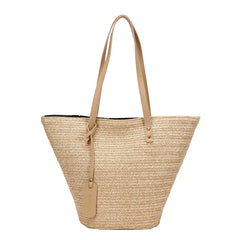 Straw Large Shoulder Bag Women's Bag Large Capacity Shopping Bag