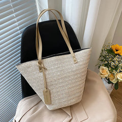 Straw Large Shoulder Bag Women's Bag Large Capacity Shopping Bag