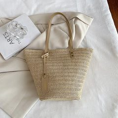 Straw Large Shoulder Bag Women's Bag Large Capacity Shopping Bag