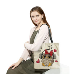 Owl Print Tote Bag Women Shoulder Handbag High Capacity Eco Friendly