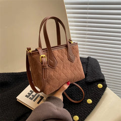 Large Capacity Women's Crossbody Bag Patchwork Retro Shoulder Bag