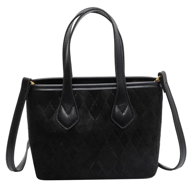 Large Capacity Women's Crossbody Bag Patchwork Retro Shoulder Bag