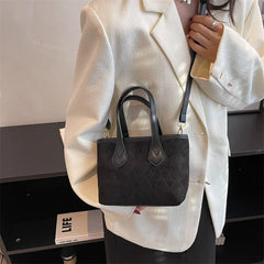 Large Capacity Women's Crossbody Bag Patchwork Retro Shoulder Bag