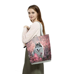 Dog Animal Print Tote Bag - Reusable Shoulder Handbag