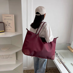 Women's High Capacity Travel Tote Bag, Waterproof Oxford Cloth Handbag