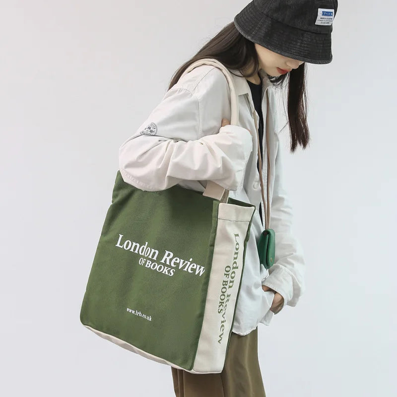 Canvas Shoulder Bag Women's Retro Casual Large Capacity Handbag