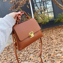 Winter PU Leather Tote Bag Mini Shoulder Messenger Crossbody