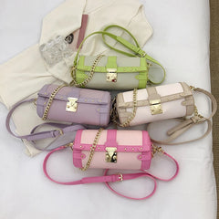 Barrel Shaped Summer Handbag PU Leather Women's Shoulder Bag