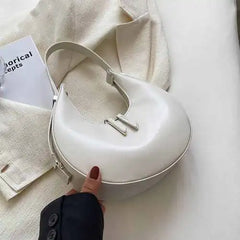 Summer Half Moon Handbag PU Leather Shoulder Bag