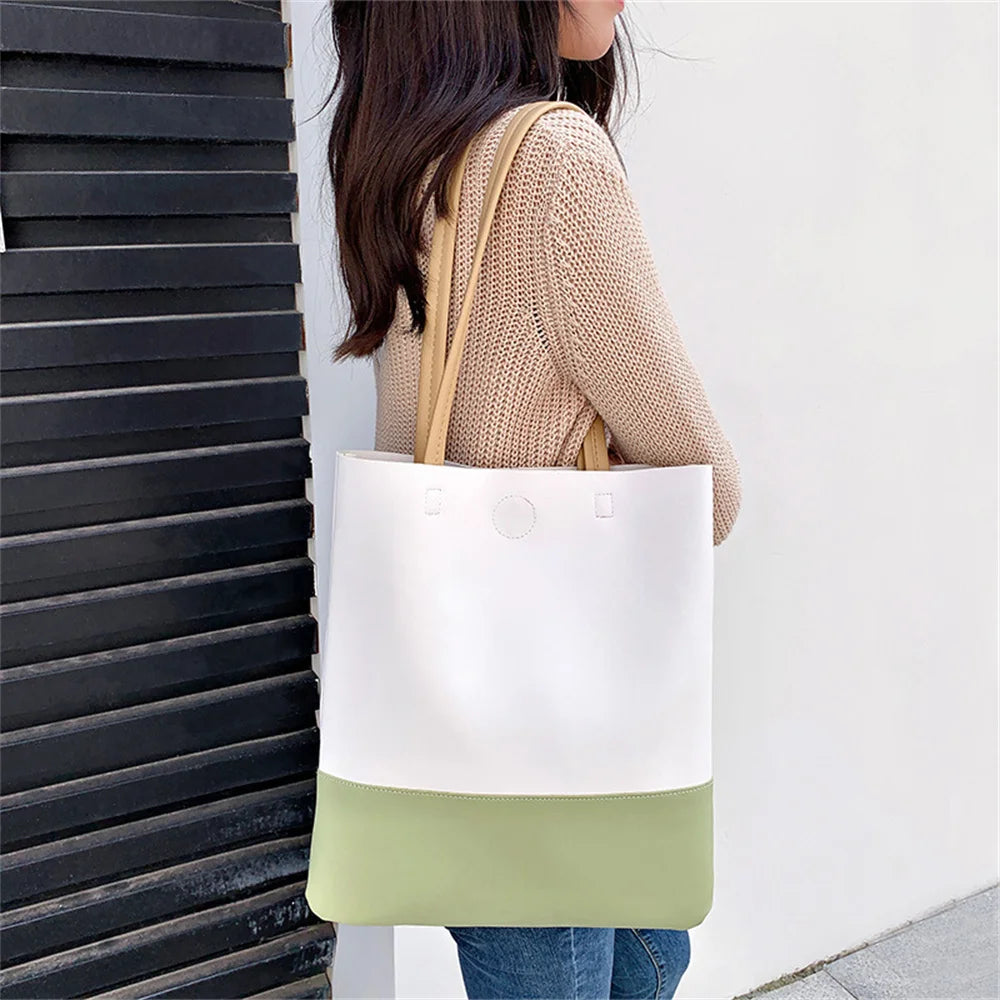 Women's Large Capacity Tote Handbag Shoulder Bag - Versatile and Trendy Backpack