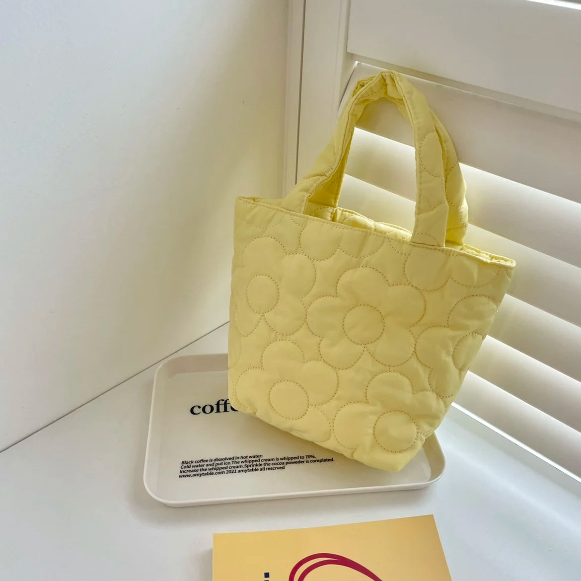 Women's Macaron Winter Tote Handbag