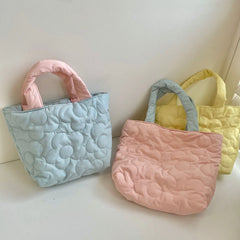 Women's Macaron Winter Tote Handbag