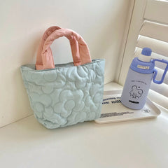 Women's Macaron Winter Tote Handbag