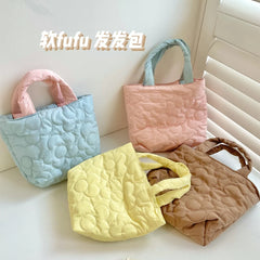 Women's Macaron Winter Tote Handbag