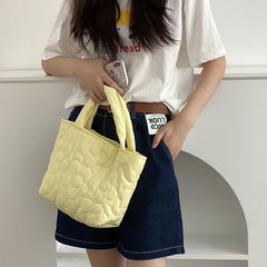Women's Macaron Winter Tote Handbag