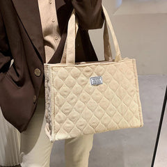 Corduroy Tote Bag for Women Winter Shoulder Handbags