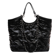 Winter Fluffy Big Shopping Shoulder Bags For Women Handbag Eiderdown