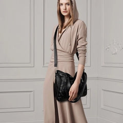 Women Large Capacity PU Handbag Shoulder Messenger Bag