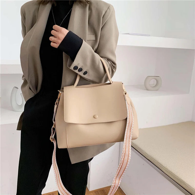 Large Capacity Women's PU Shoulder Messenger Bag