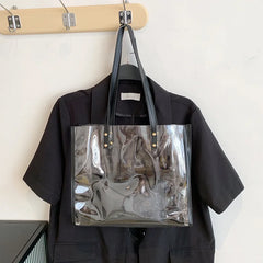 Female PVC Handbags Large Capacity Casual Shopper Bag