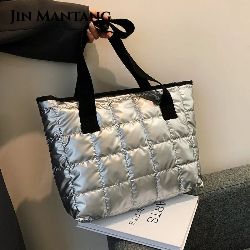 Women's Large Capacity Shopper Tote Bag Soft Shoulder Handbag for Autumn Winter