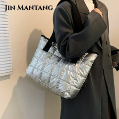 Women's Large Capacity Shopper Tote Bag Soft Shoulder Handbag for Autumn Winter