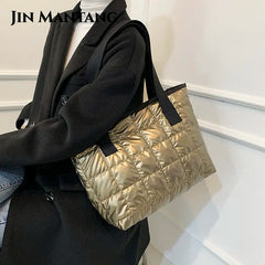 Women's Large Capacity Shopper Tote Bag Soft Shoulder Handbag for Autumn Winter