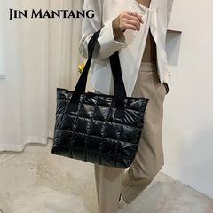 Women's Large Capacity Shopper Tote Bag Soft Shoulder Handbag for Autumn Winter