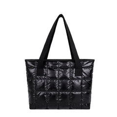 Women's Large Capacity Shopper Tote Bag Soft Shoulder Handbag for Autumn Winter