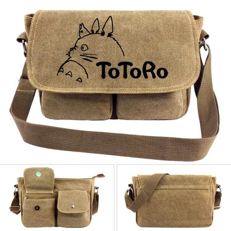 Totoro My Neighbor Cat Cross body Bag Messenger Bags Canvas Shoulder Bag