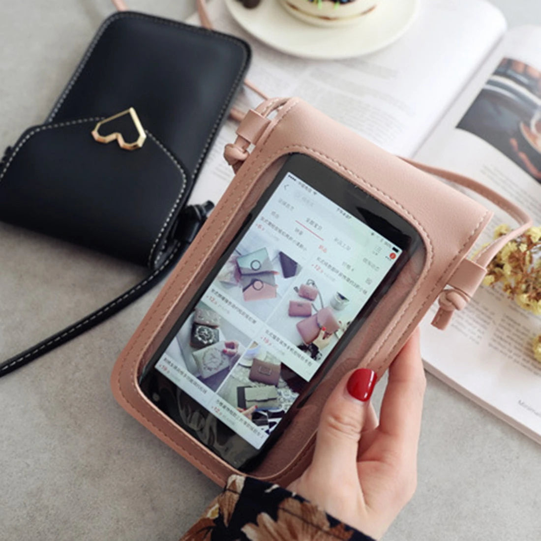 Women's Touch Screen Cell Phone Bag Crossbody Handbag