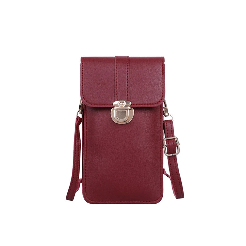 Touch Screen Cell Phone Purse Smartphone Wallet Leather Shoulder Strap Handbag