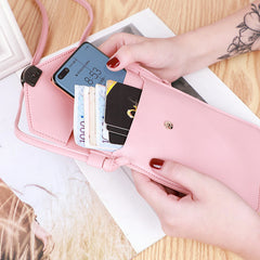 Touch Screen Cell Phone Purse Smartphone Wallet Leather Shoulder Strap Handbag