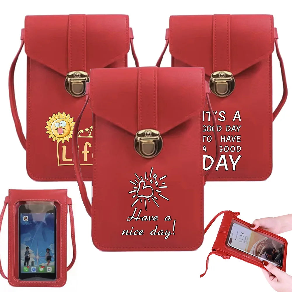 Food Pattern Cell Phone Shoulder Bag for Samsung/iPhone/Huawei