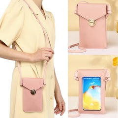 Touch Screen Leather Cell Phone Bag Multifunction Shoulder Bag Wallet