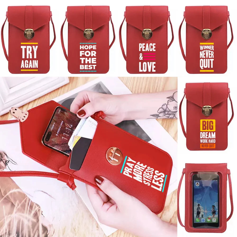 Universal Touch Screen Phone Bag for Samsung/iPhone/Huawei Women Purse