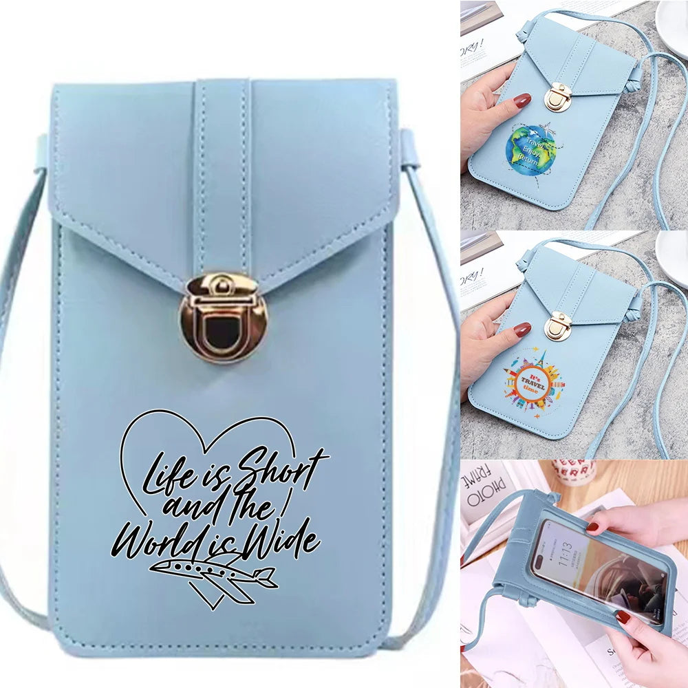 Travel Print Cell Phone Case Women Sho