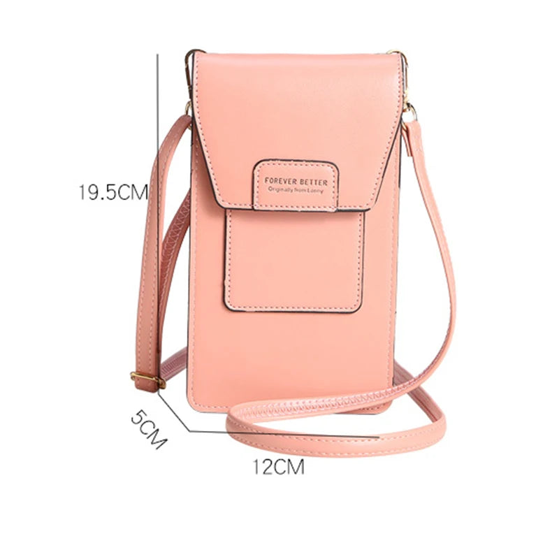 Multifunction Touch Screen Phone Pocket Women Crossbody Bag