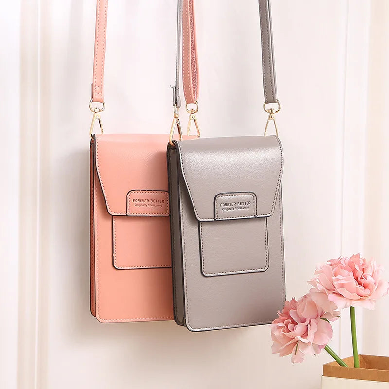 Multifunction Touch Screen Phone Pocket Women Crossbody Bag