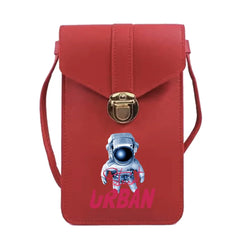 Universal Touch Screen Crossbody Bag with Astronaut Print