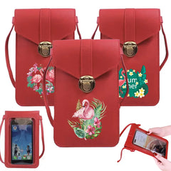 Flamingo Print Crossbody Shoulder Bag for IPhone/Huawei/LG Mobile